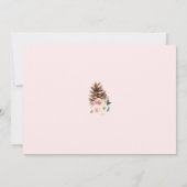 Roze Bloemen Baby shower Advies en Wensen Kaart (Achterkant)