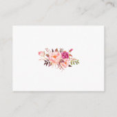 Roze Bloemen Baby shower Boeken voor Baby Kaart (Achterkant)