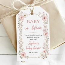 Roze bloemen baby shower