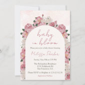 Roze Bloemen Baby shower Meisje Baby in Bloom Kaart (Voorkant)