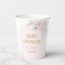 Roze Bloemen Baby shower meisje