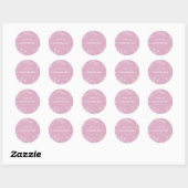 Roze Bloemen  Baby shower Ronde Sticker (Vel)