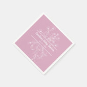 Roze Bloemen  Baby shower Servet (Hoek)