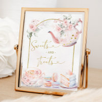 Roze Bloemen Baby shower Tea Party Sweets & Treats