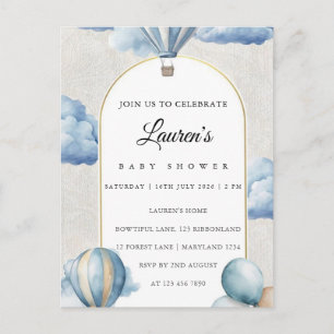 Roze bloemen baby shower uitnodiging   Meisje baby