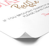 Roze bloemen Baby shower Volledig  teken Poster (Hoek)