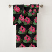Roze bloemen bad handdoek (Insitu)