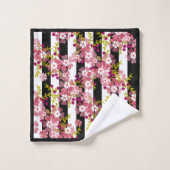 Roze bloemen bad handdoek (Wasdoekje)