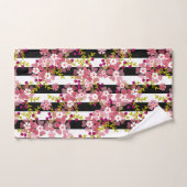 Roze bloemen bad handdoek (Handdoek)