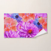 Roze bloemen bad handdoek (Handdoek)