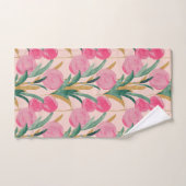 Roze bloemen bad handdoek (Handdoek)