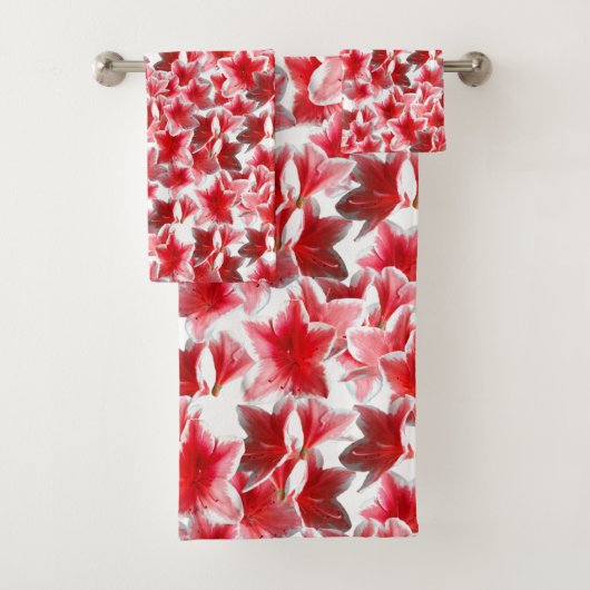 Roze bloemen bad handdoek (Insitu)