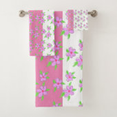  roze bloemen bad handdoek (Insitu)
