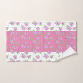  roze bloemen bad handdoek (Handdoek)