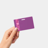 Roze Bloemen Badge (Handheld)