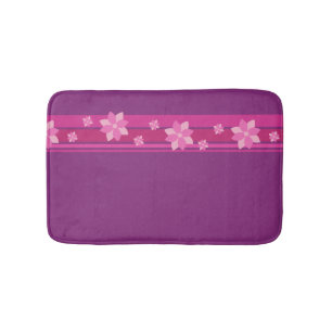 Roze bloemen badmat