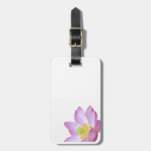 Roze bloemen bagagelabel (Voorkant verticaal)