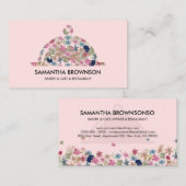 Roze Bloemen BAKKERIJ & CAFE EIGENAAR & RESTAURANT Visitekaartje (Voorkant / Achterkant)