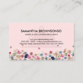 Roze Bloemen BAKKERIJ & CAFE EIGENAAR & RESTAURANT Visitekaartje (Achterkant)