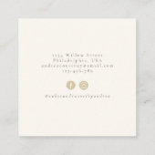 Roze Bloemen Bakkerij Pastry Waterverf Mixer Cake Vierkante Visitekaartje (Achterkant)