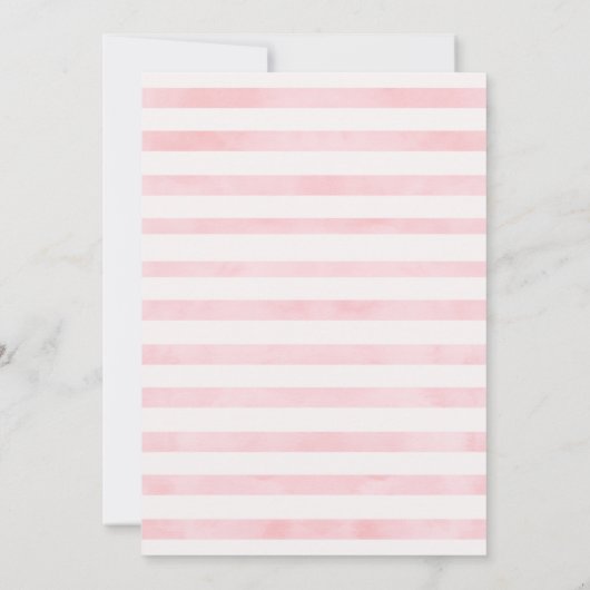 Roze Bloemen Banner Safari Baby's Dank u kaart (Achterkant)