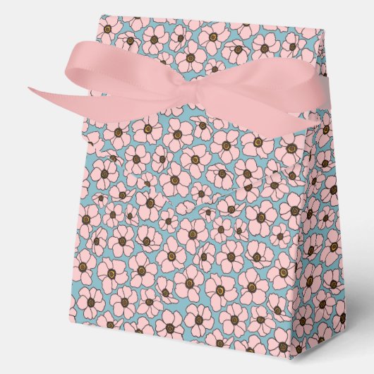 Roze Bloemen  Bedankdoosjes (Voorkant)