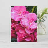 Roze bloemen bedankkaart (Staand voorkant)