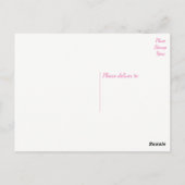 Roze Bloemen Bedankt Lavendel Fuchsia Bloemen Briefkaart (Achterkant)