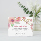  roze bloemen | Begrafenis Bedankt (Staand voorkant)