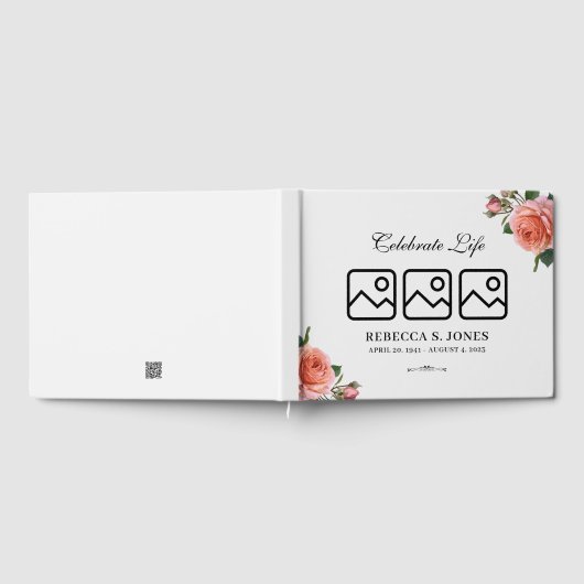 Roze Bloemen begrafenis Gastenboek (Volledig)