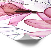 Roze Bloemen begrafenis viering van het leven Foto Poster (Hoek)