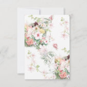 Roze Bloemen Begrafenis Viering van het Leven Geli Notitiekaartje (Achterkant)