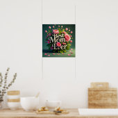 Roze Bloemen Beste Mam Ooit Boeket Poster (Keuken)