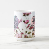 Roze Bloemen Beste Mam Ooit Gelukkige Moederdag Koffiemok (Center)