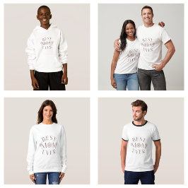 Roze Bloemen Beste Mam Ooit T-shirt