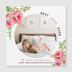 Roze bloemen Beste mama ooit Moederdag foto