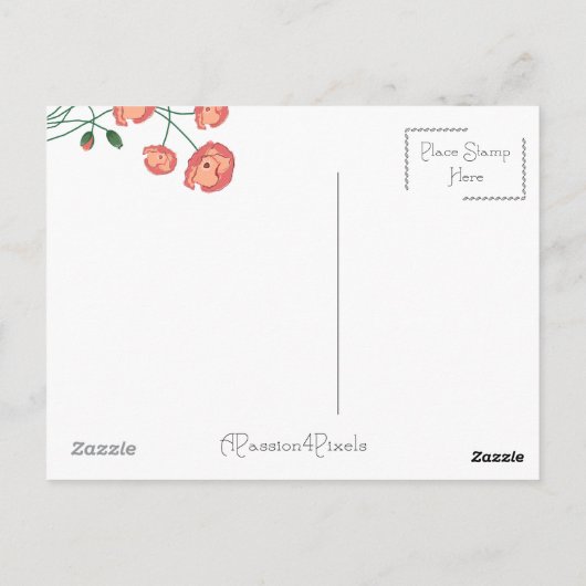 Roze Bloemen Beste Moeder Ooit Briefkaart (Achterkant)