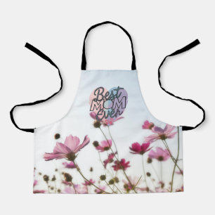 Roze Bloemen Beste Moeder Ooit Gelukkige Moederdag Schort