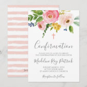 Roze Bloemen Bevestiging Kaart (Voorkant / Achterkant)