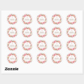 Roze Bloemen Bevestiging Sticker (Vel)