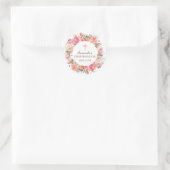 Roze Bloemen Bevestiging Sticker (Tas)