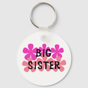 Roze bloemen Big Sister Sleutelhanger