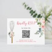 Roze Bloemen Binnenkort worden weggeslingerd RSVP- Bedankkaart (Staand voorkant)