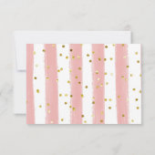 Roze Bloemen Binnenkort worden weggeslingerd RSVP- Bedankkaart (Achterkant)