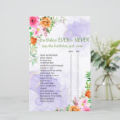 Roze bloemen, Birthday Ever of Nooit Game (Staand voorkant)