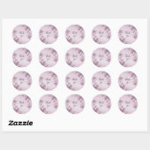 Roze Bloemen Blad Sticker (Vel)