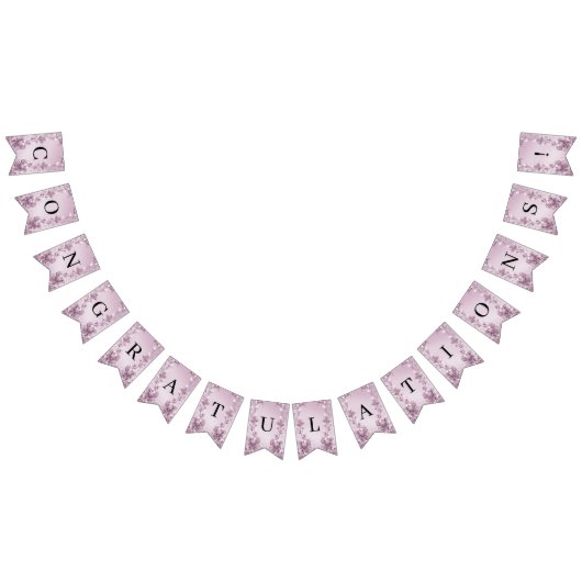 Roze Bloemen Bladeren Bunting Vlag Vlaggetjes (Alle)