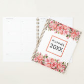 Roze Bloemen & Bladeren Maand en Week Planner (Display)