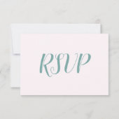 roze bloemen & bladeren reactiekaart RSVP Kaartje (Achterkant)
