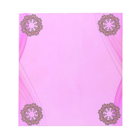 Roze bloemen Blocnote (Voorkant)